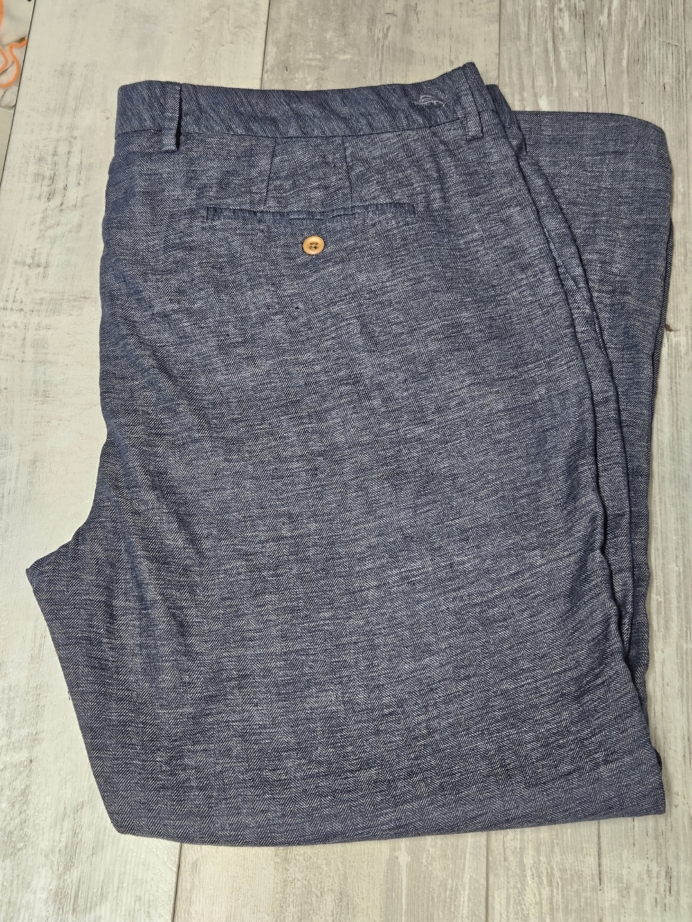 Tommy Bahama Mens 44x30 Navy Blue Linen Blend Chino Pants Resort Casual Coastal